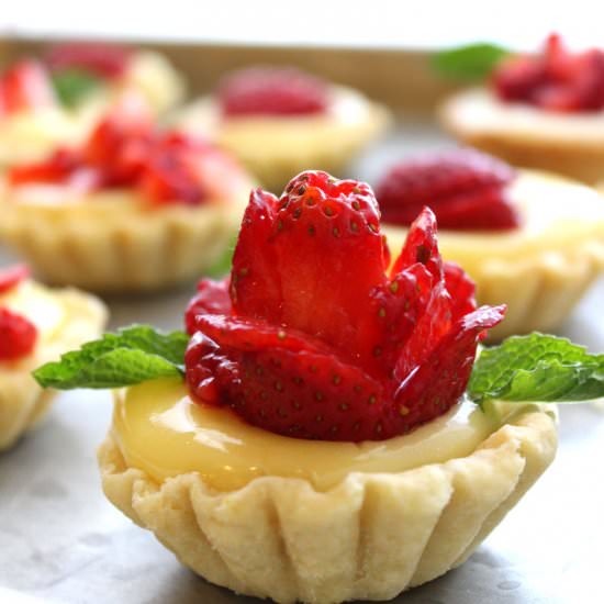 Lemon Strawberry Shortcake Cups