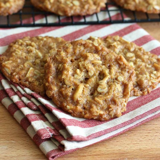 Australian Almond Anzac Biscuits