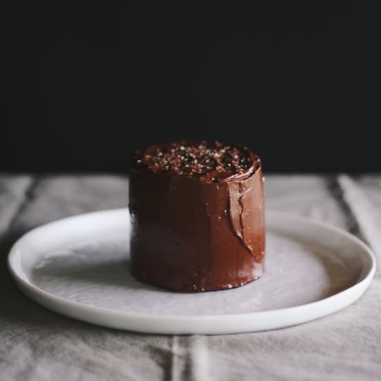 Mini Chocolate Olive Oil Layer Cake