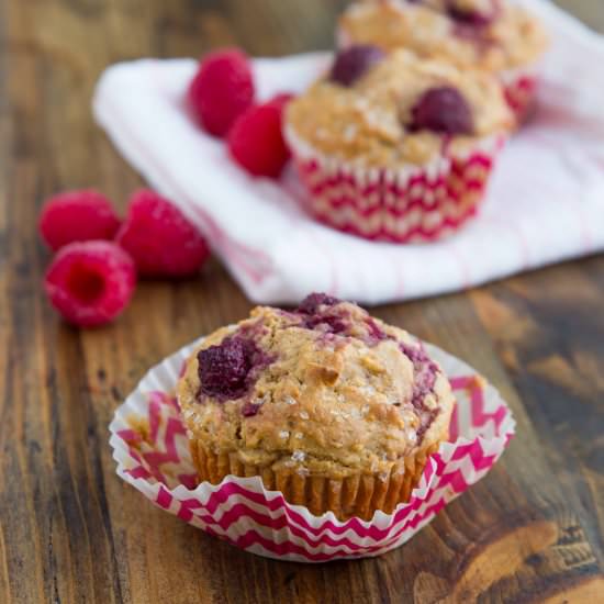 Raspberry Coconut Muffins