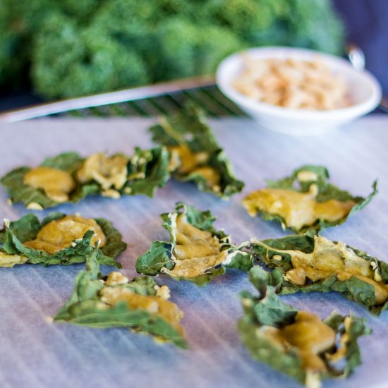 Kale Chips with Cashew Cheese