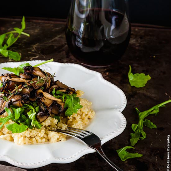 Thyme and Mushroom Quinoa Risotto