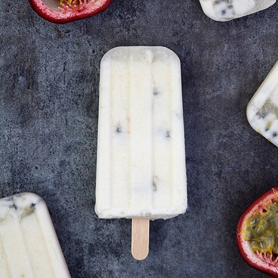 Passion Fruit and Coconut Milk Pops