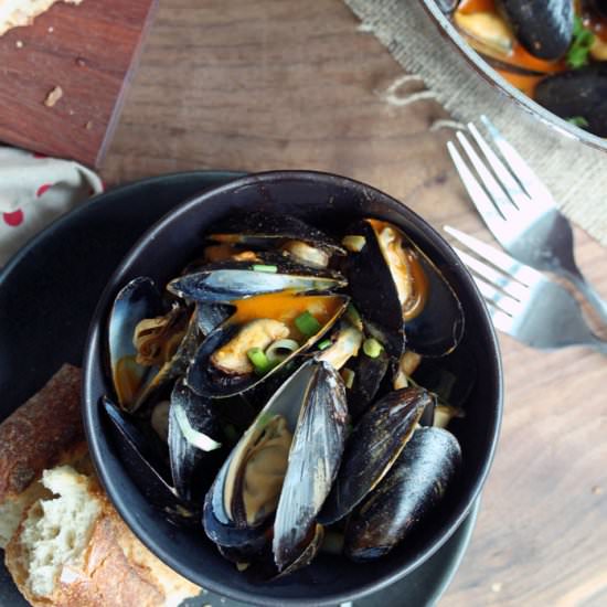 Thai Curry Mussels