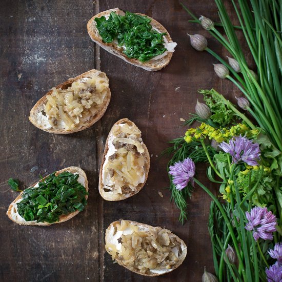 Morel & Wild Herb Crostini