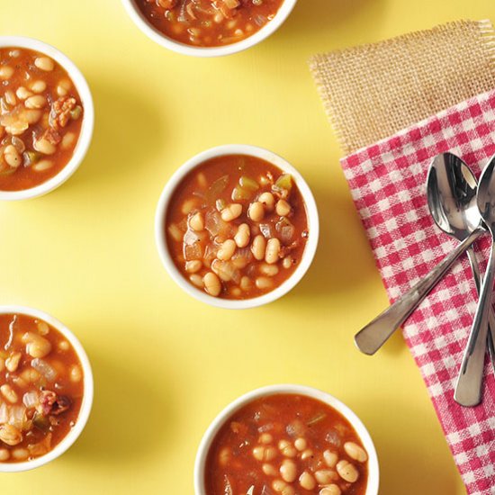 Slow Cooker BBQ Baked Beans