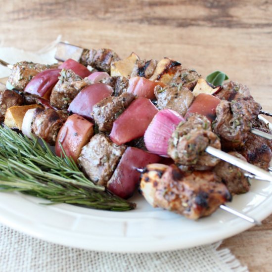 Rosemary Pork Tenderloin Skewers