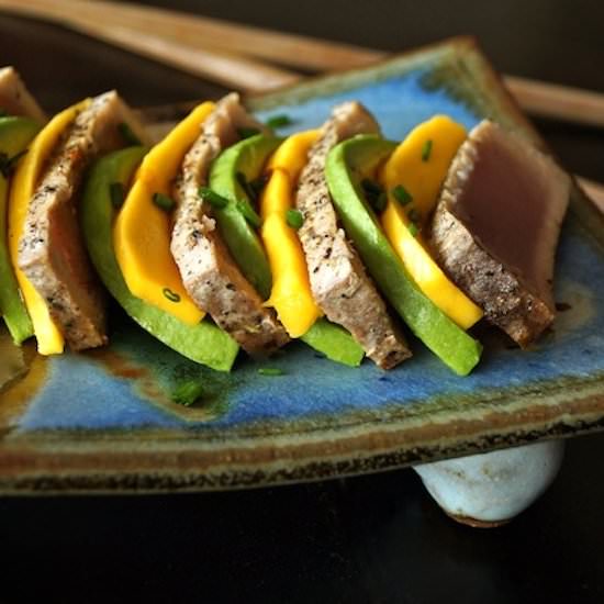 Seared Ahi Mango-Avocado Appetizer