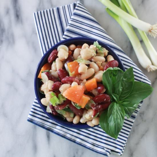 Garlic Basil 3 Bean Salad