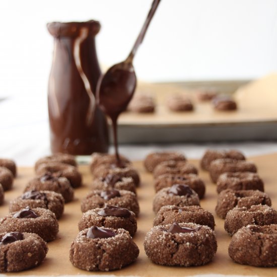 Chocolate Thumbprint Cookies