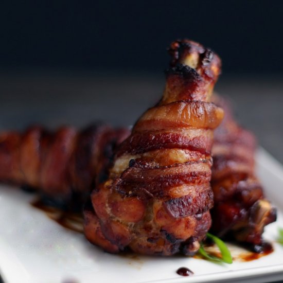 Bacon Wrapped Asian Chicken Wings