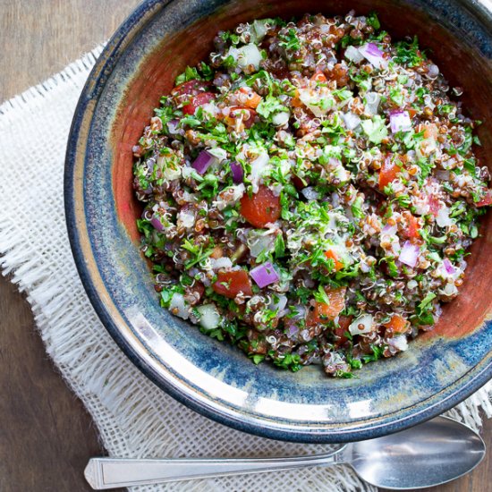 Red Quinoa Tabbouleh