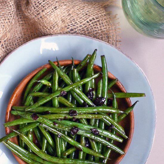 Green Beans with Balsamic Butter