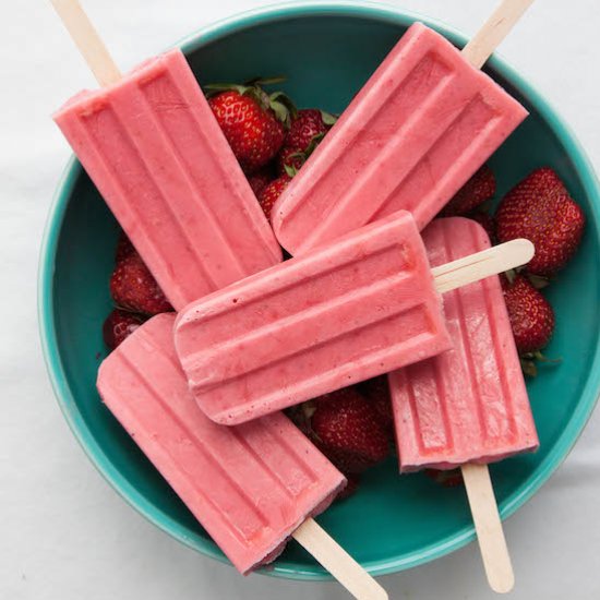 Strawberry Yogurt Popsicles