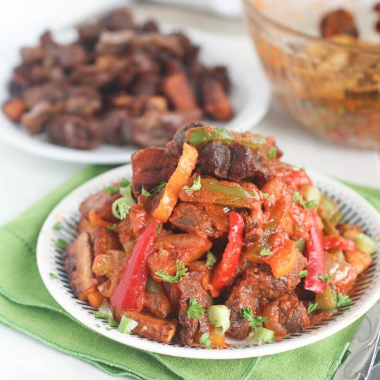 Gizdodo Fried Plantains and Gizzard