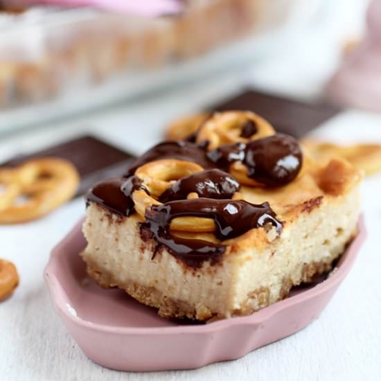 Peanut butter pretzel cheesecake