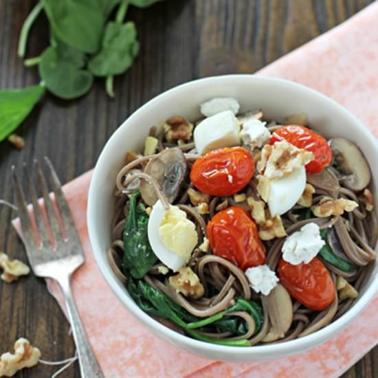 Soba noodles w/ roasted tomatoes