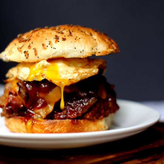 Grilled BBQ Bacon Meatloaf Sandwich