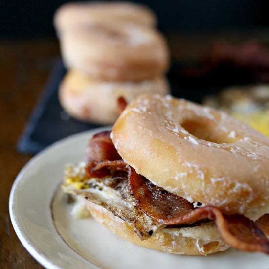 Glazed Doughnut Breakfast Sandwich