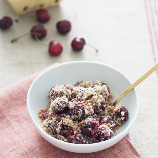 Healthy Cherry Crumble