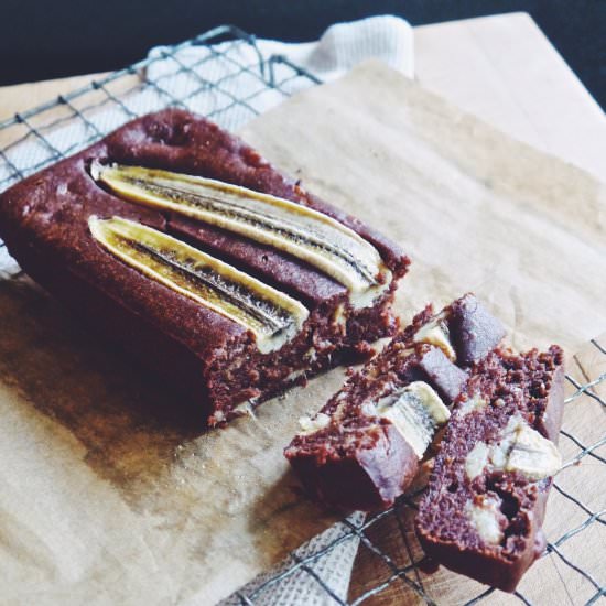 Banana, Cacao and Maca Bread