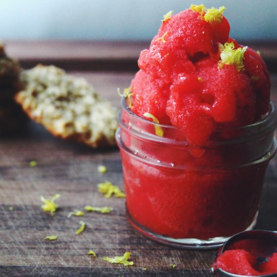 Strawberry Preserves Sorbet