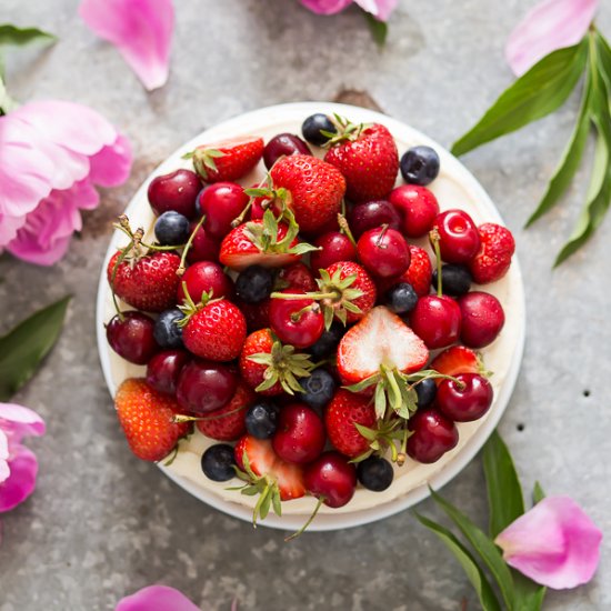 No Bake Summer Fruits Cheesecake