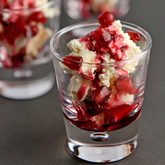 Pomegranate Pavlova Shots