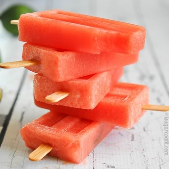 Watermelon Coconut Lime Popsicles