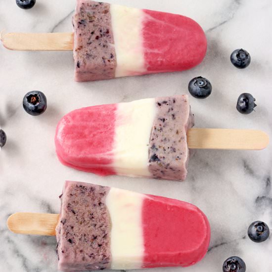 Patriotic Yogurt Pops