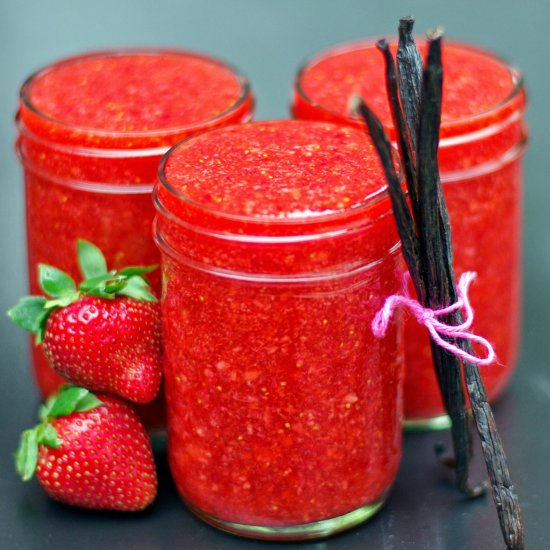 Strawberry Vanilla Freezer Jam