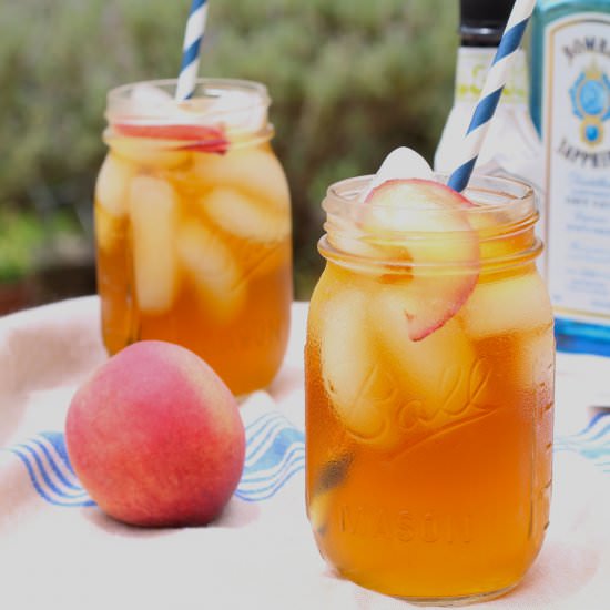 Spiked Iced Peach Green Tea