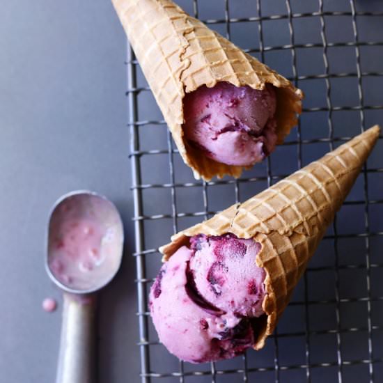 Brown Butter Cherry Ice Cream