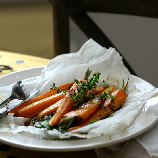 Carrots Roasted en Papillote