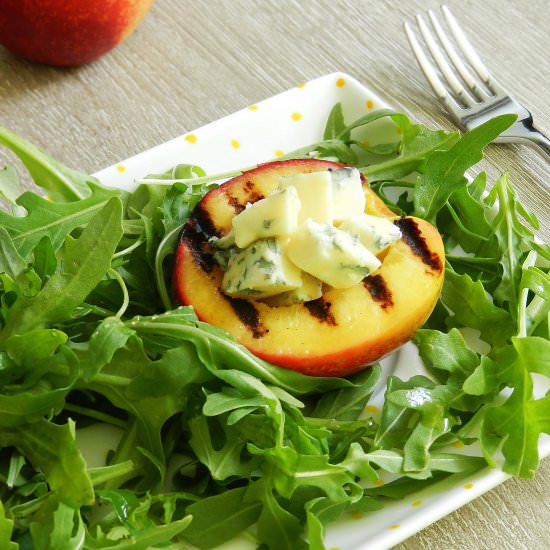 Grilled Nectarines with Blue Cheese