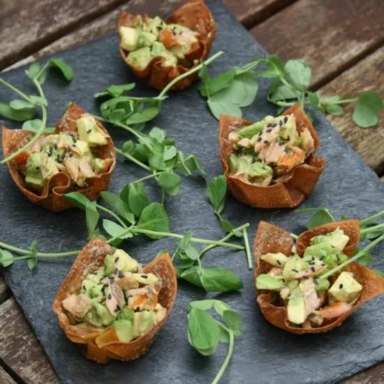 Salmon and Avocado Bites