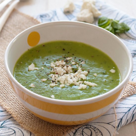 Fresh Pea Soup with Mint