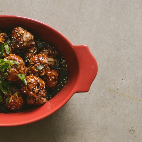 Teriyaki Apple Meatballs