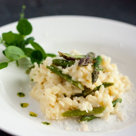 Asparagus and Wine Risotto