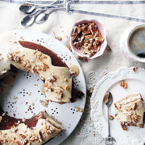 Pecan and Coffee Teacake