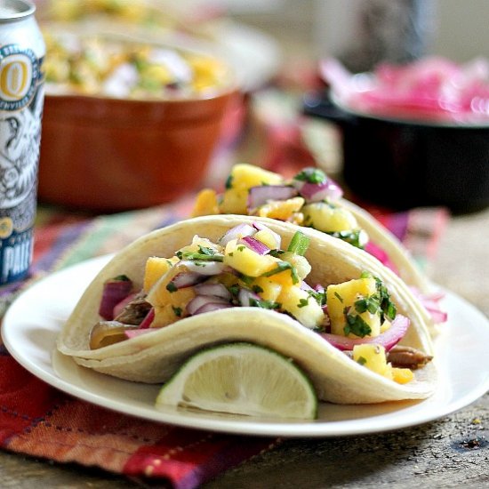 Cherry Lambic Chipotle Pork Tacos