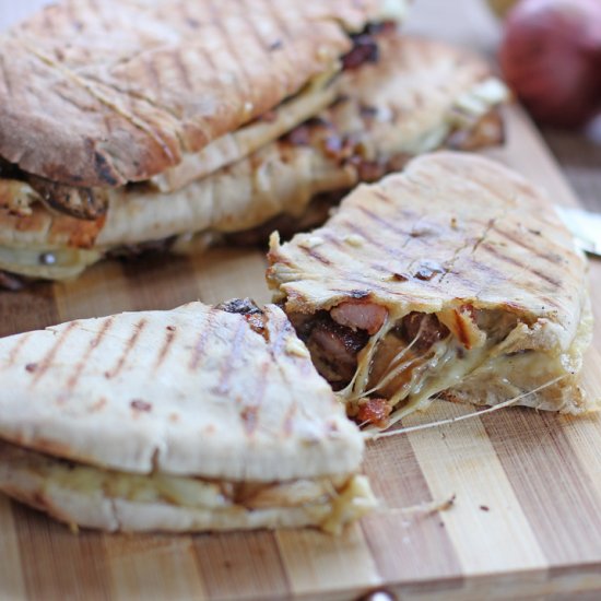 Bacon Mushroom Mozzarella Panini