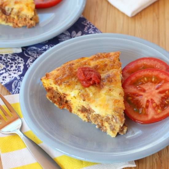 Bacon Cheeseburger Crustless Quiche