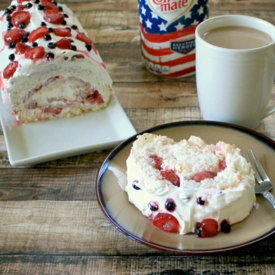 Strawberry & Blueberry Roulade