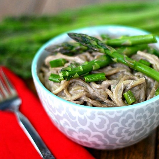 Asparagus Pasta w Mushroom Sauce