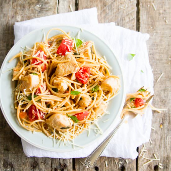 Chicken Tomato and Basil Pasta