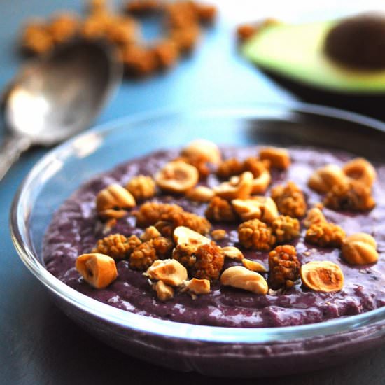 Blueberry Mousse with Chia and Banana