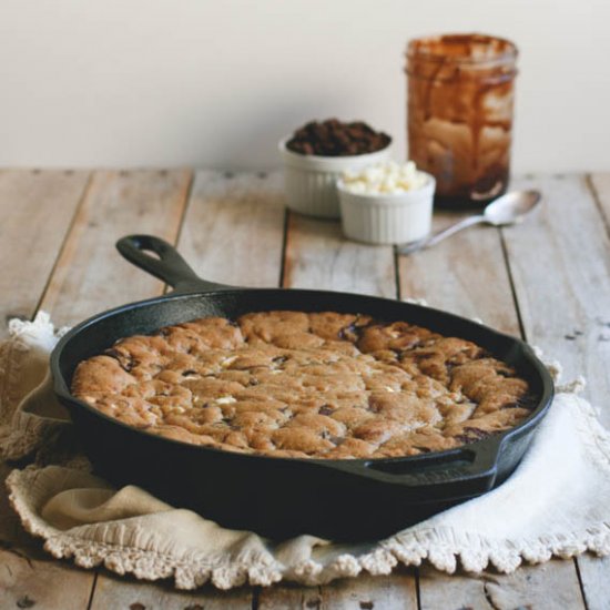 Fudge Brown Butter Skillet Cookie