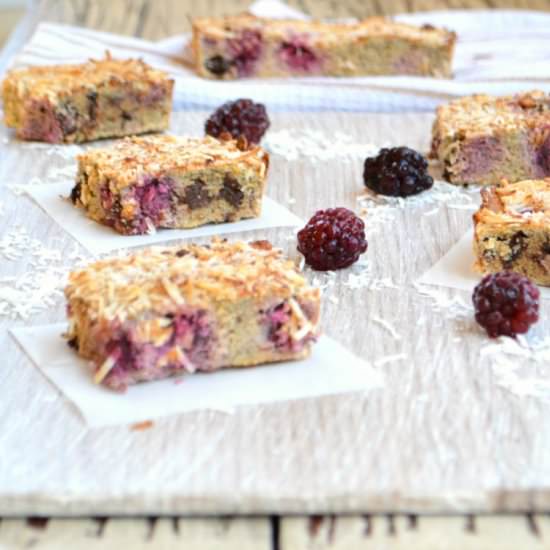 Sugar-Free Coconut Raspberry Square