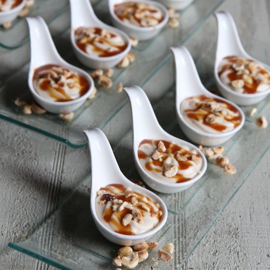 Caramel Mousse with Hazelnuts